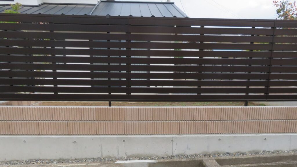 須坂市O様邸・施工後・フェンス・ブロック積み